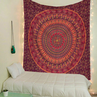 raajsee Black Gold Mandala Tapestry For Bedroom- Aesthetic Tapestry - Indie  Wall Tapestry Hippie Room Decor - Boho Tapestrys -Trippy Small Tapestry